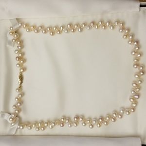 Giwa pearls New hand made with 14 k gold clasp.